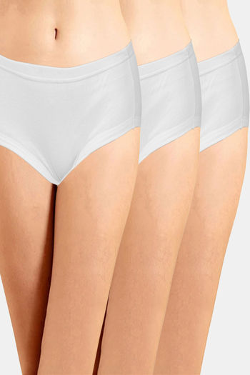 Buy Incare High Rise Full Coverage Hipster Panty - White